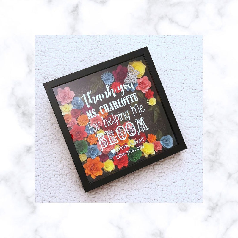 Thank You Teacher 'Floral Bloom' Frame