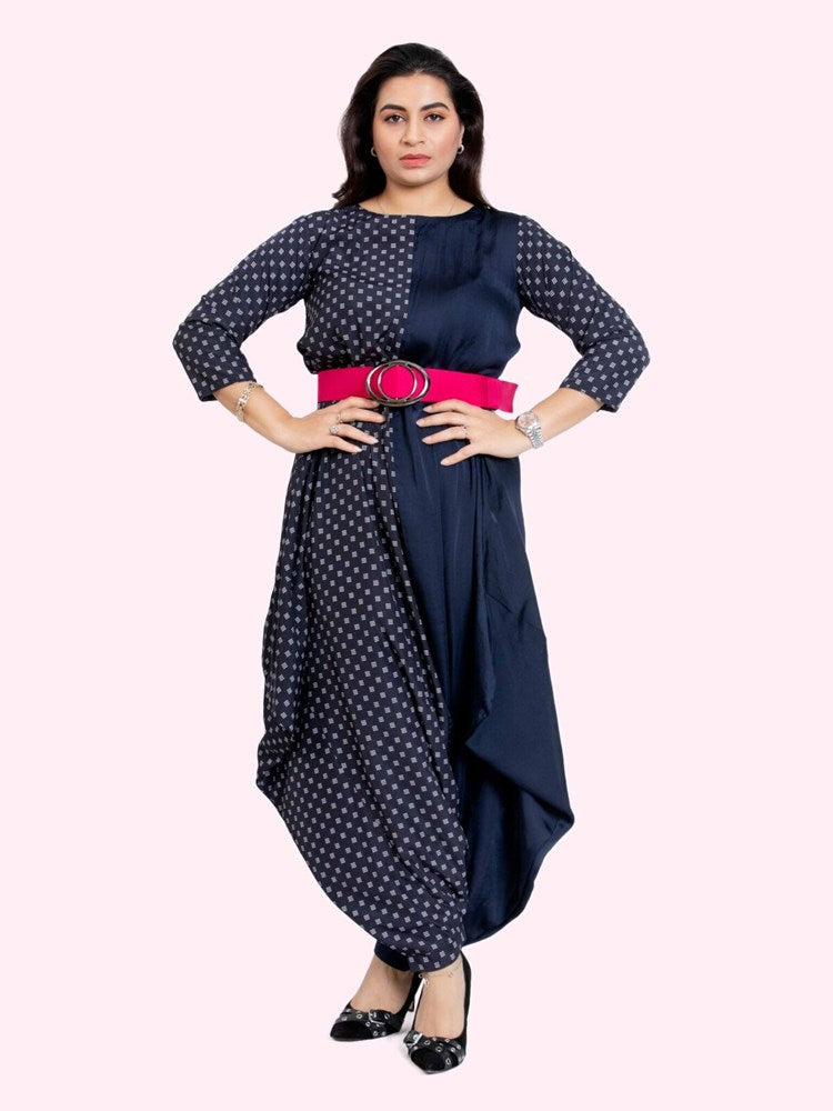 navy blue harem jumpsuit