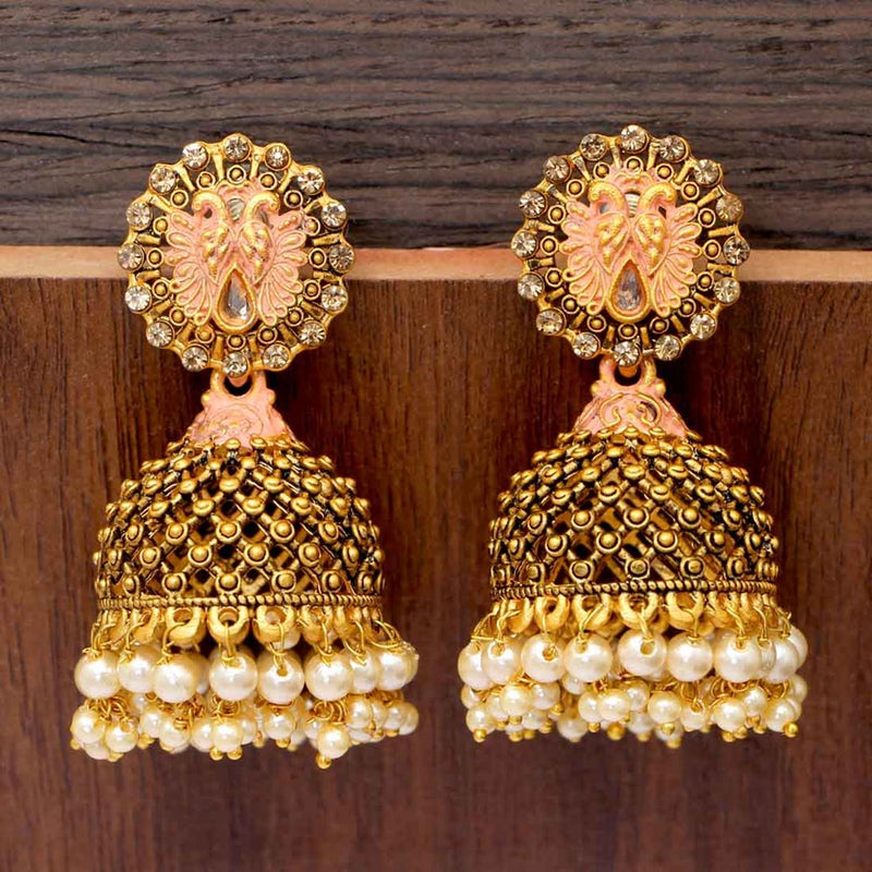 Peach glass stones and beads