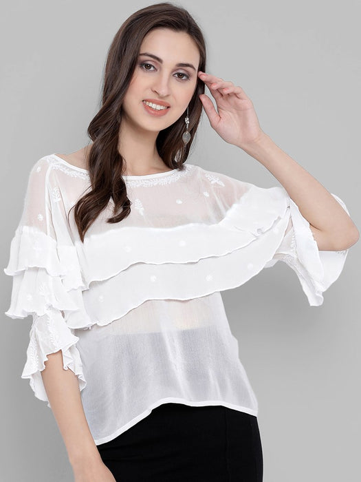 willow  flowy ruffled top