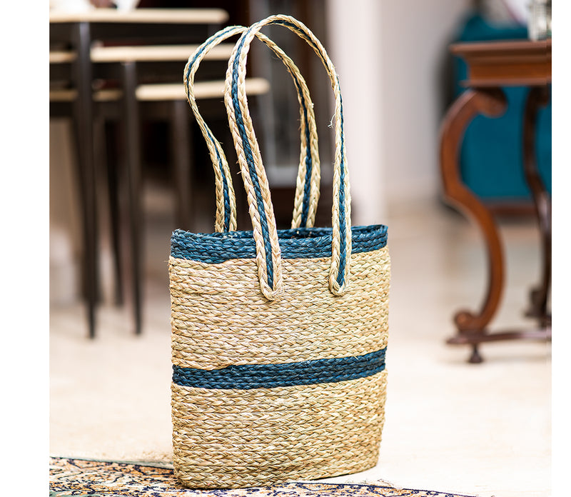 Single Strip Sabai Grass Hand Bag