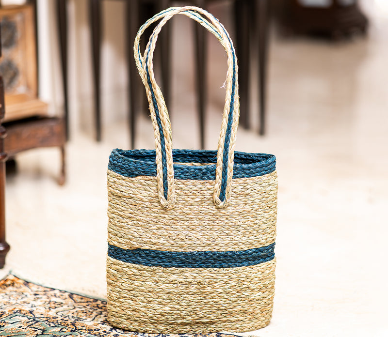 Single Strip Sabai Grass Hand Bag