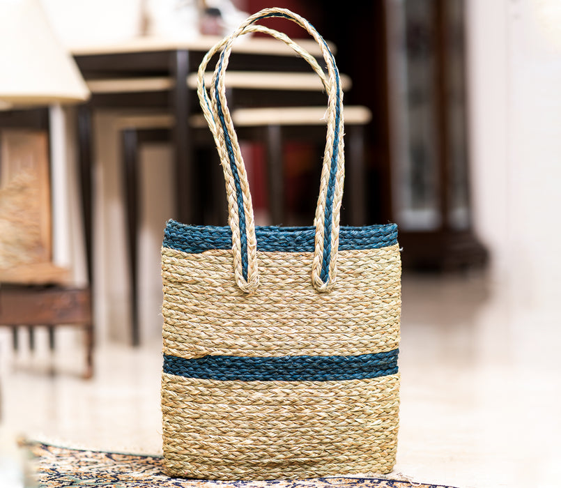 Single Strip Sabai Grass Hand Bag