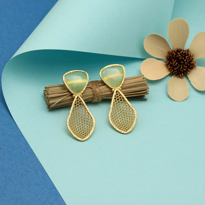 Pista Green Color Amrapali Earrings (AMPE380PGRN) - Pista Green