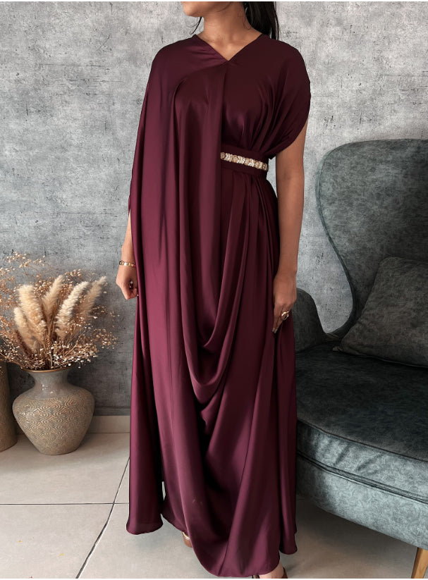 Drape style kaftan with belt