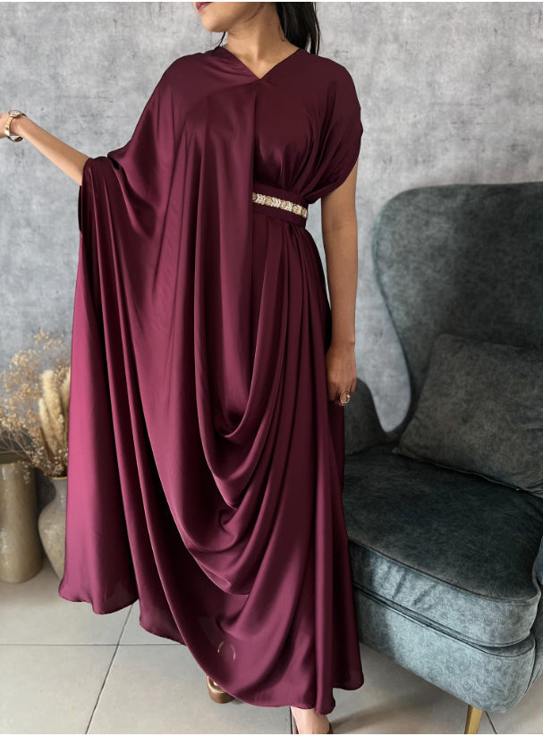 Drape style kaftan with belt