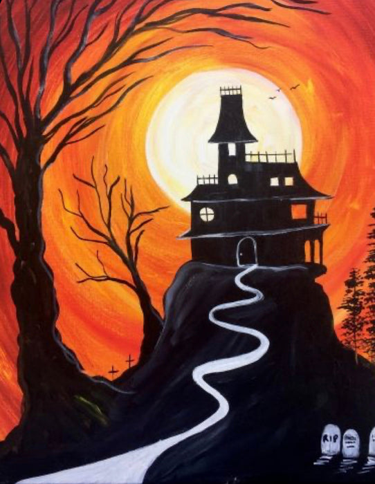Haunted house painting