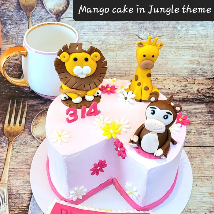 Mango cake with Jungle theme