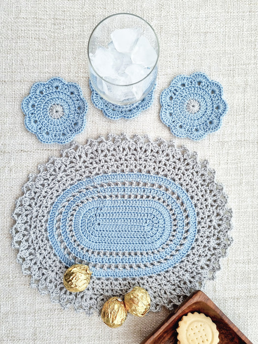 Ice Oval Placemat - One Piece Available