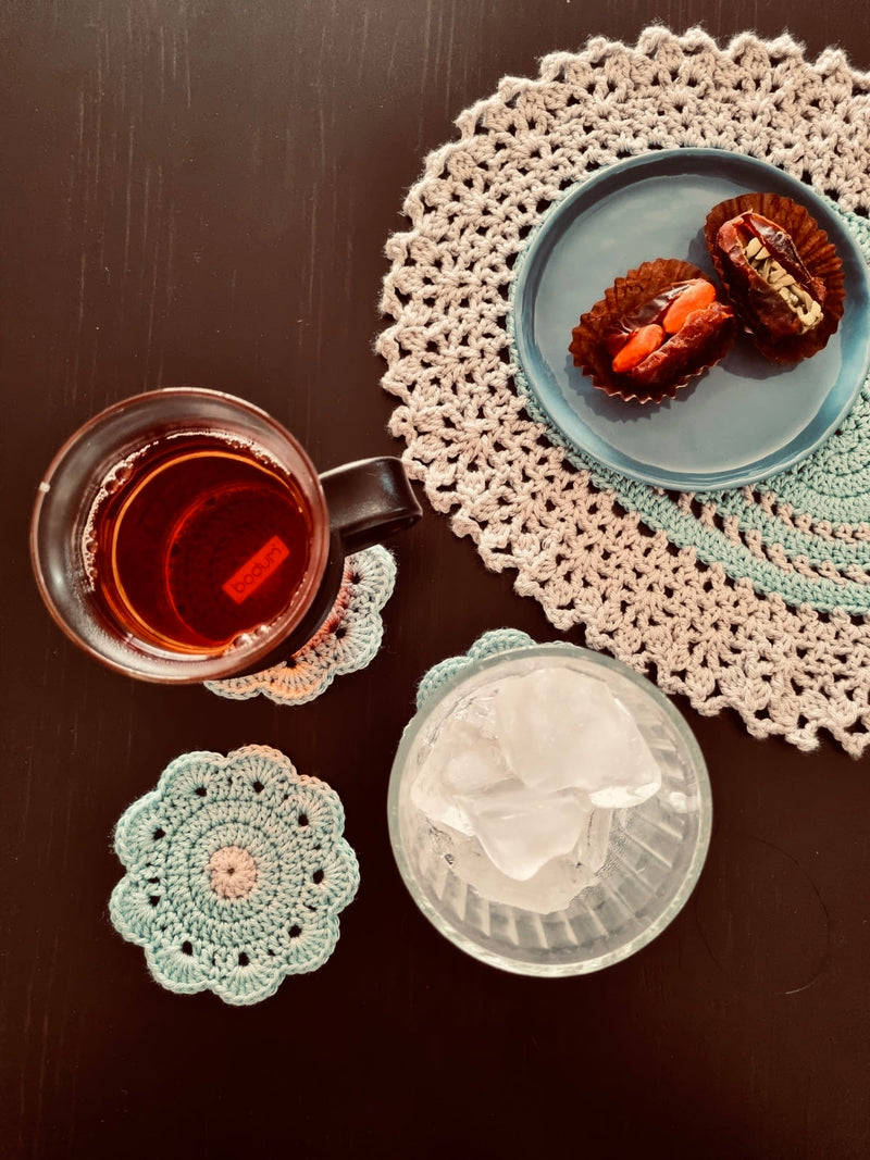 Onyx Flower Coasters (set of 6)