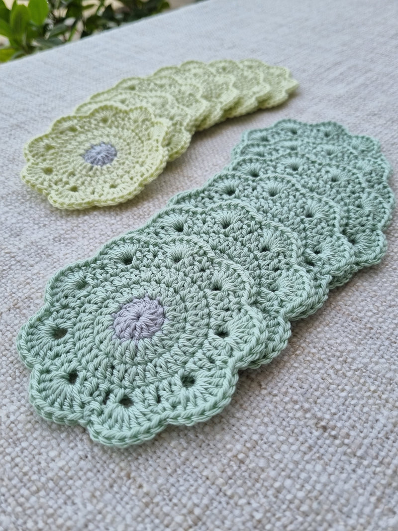 Sage Flower Coasters (set of 6)