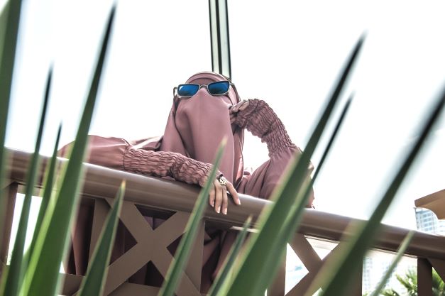 English Rose 3 Piece Jilbab Elastic Sleeves